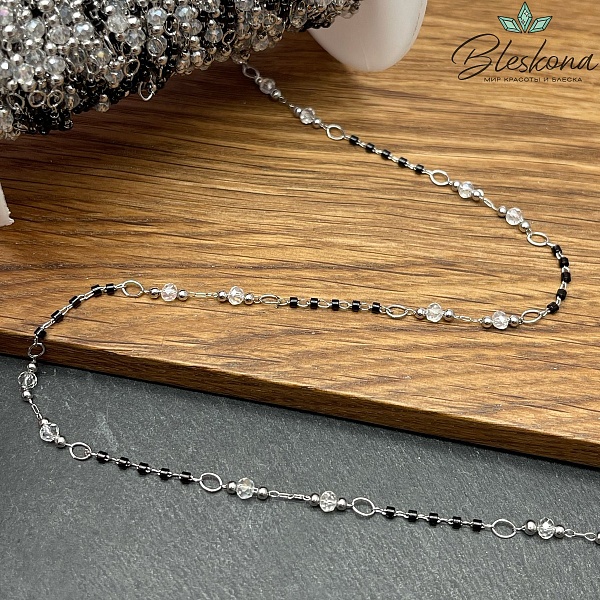 Цепь №211 цвет серебро 3 мм