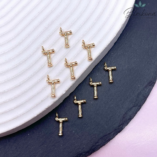 12 мм Цвет золото, Буквы веточки T 