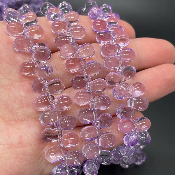 6*9 мм Стекло Lux, капля, цвет фиолетовый