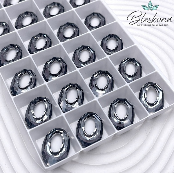 6040 Helios Pendant 20мм Crystal Silver Night (SINI)