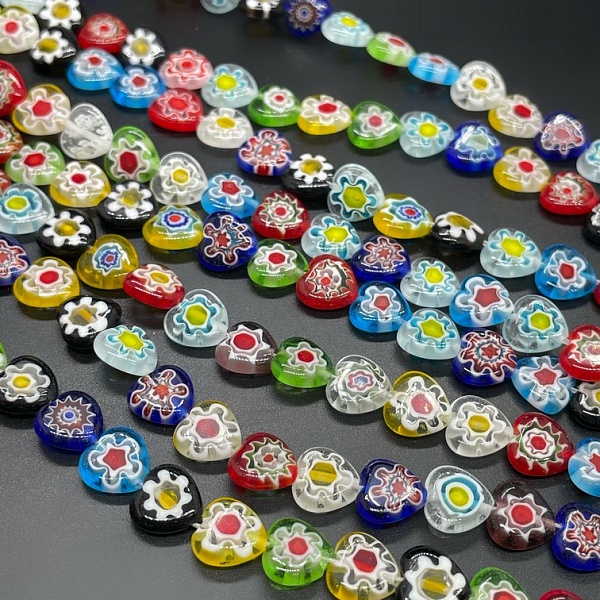 Муранское стекло  сердце 9,5 мм