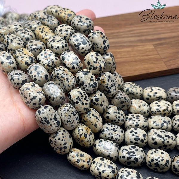 Яшма далматиновая прямоугольник (13-14)*(18-20) мм