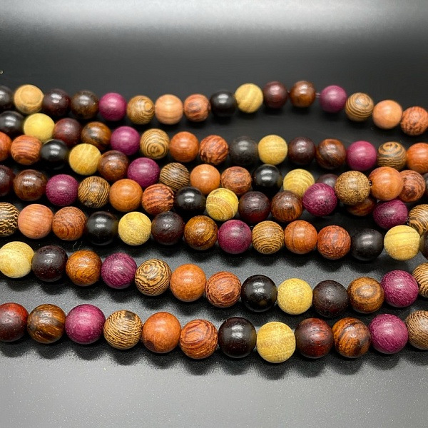 8 мм, Деревянные бусины микс №2