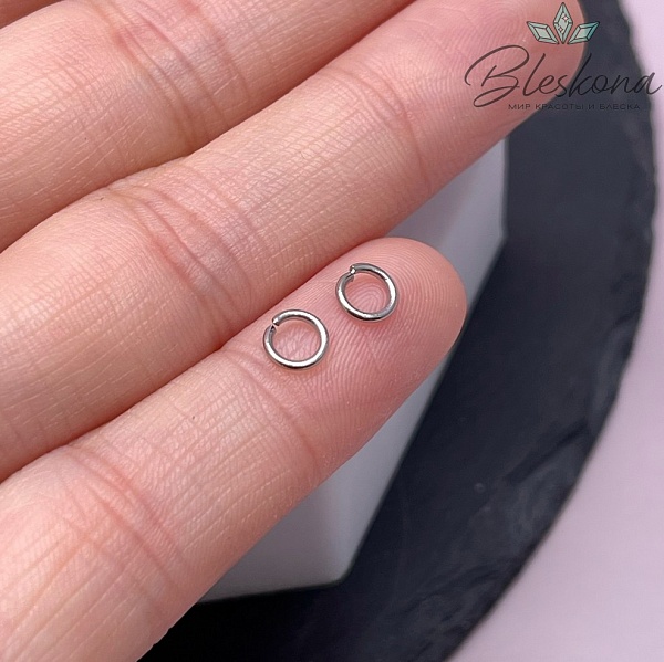 5*0,8 мм Цвет серебро, Колечки разъемные уп. 1 гр