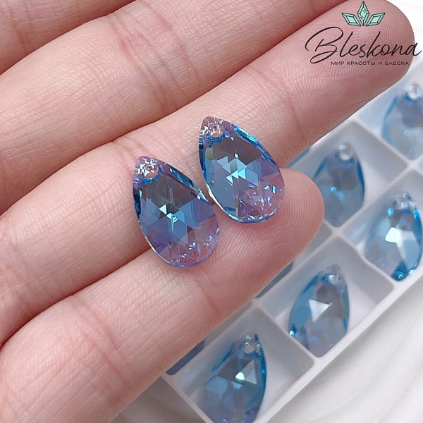 6106 Pear-shaped 16 мм Aquamarine Shimmer (202 SHIM)