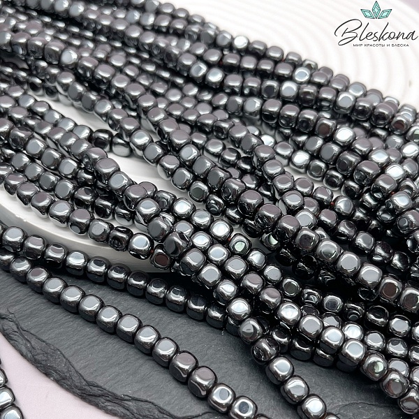 5,5 мм Гематин имитация, куб округленные стороны