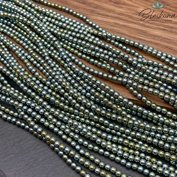 3,5 мм Гематин имитация хамелеон зеленый