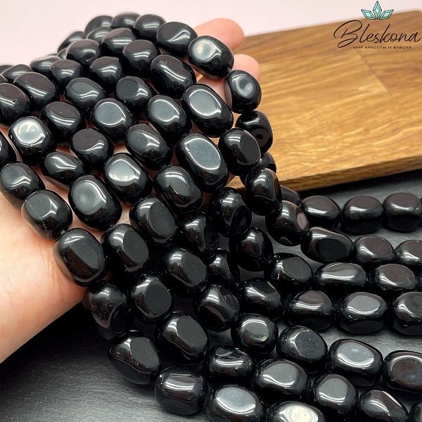 Обсидиан черный прямоугольник фриформ (13-18)*(11-12) мм