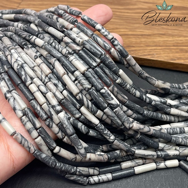 Яшма Зебра трубочка 13*4 мм