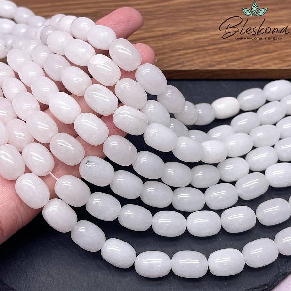 Кварц Белый бочата 14*10 мм