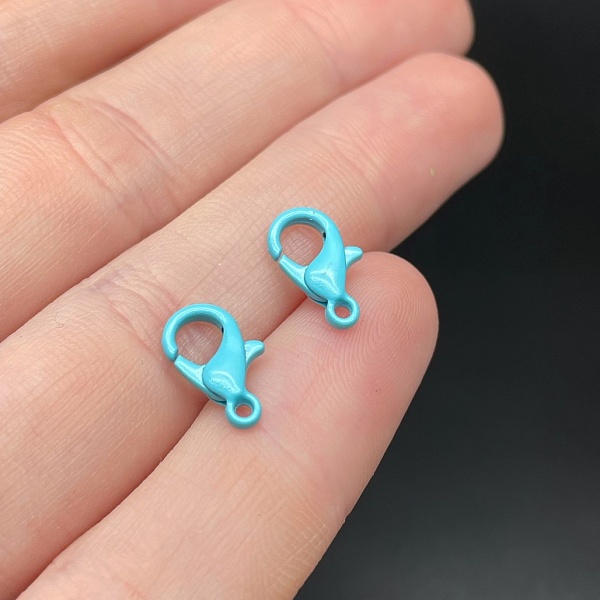 12 мм , Замок круглый  голубая эмаль