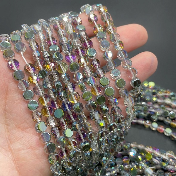 6 мм Стекло Lux, таблетка, цвет песочный с переливом