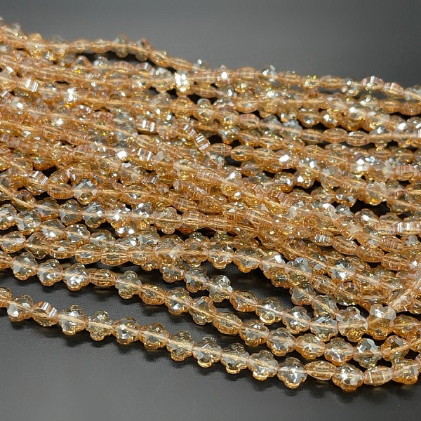 6 мм Стекло Lux, клевер, цвет карамельный