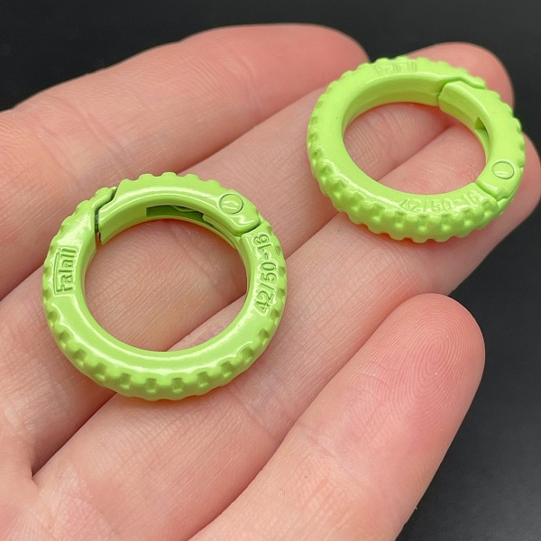 25мм , Замок круг -колесо салатовая эмаль 