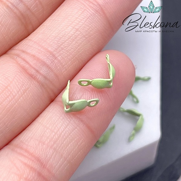 8,5*4 мм, Каллоты салатовая эмаль уп.10шт