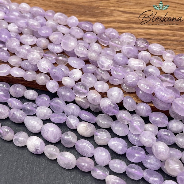 Аметист лавандовый галтовка №1 8-10 мм