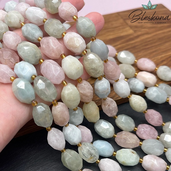 Берилл галтовка огранка 10-11 мм