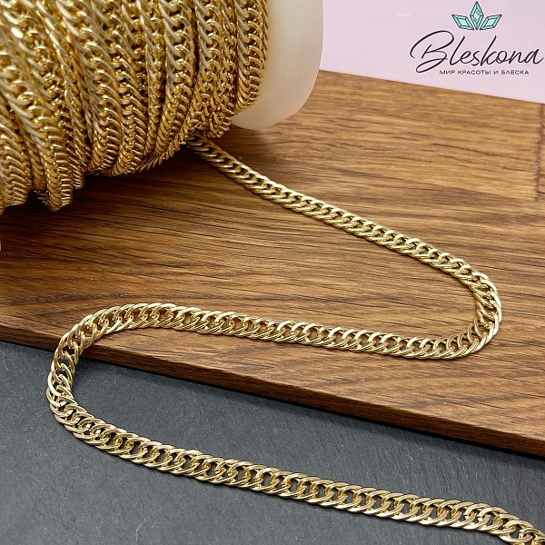 Цепь №149-1 цвет золото 8*6 мм