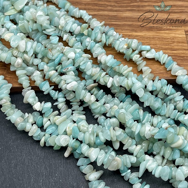 Крошка Амазонит №3 ширина бусин ~ 7-9 мм