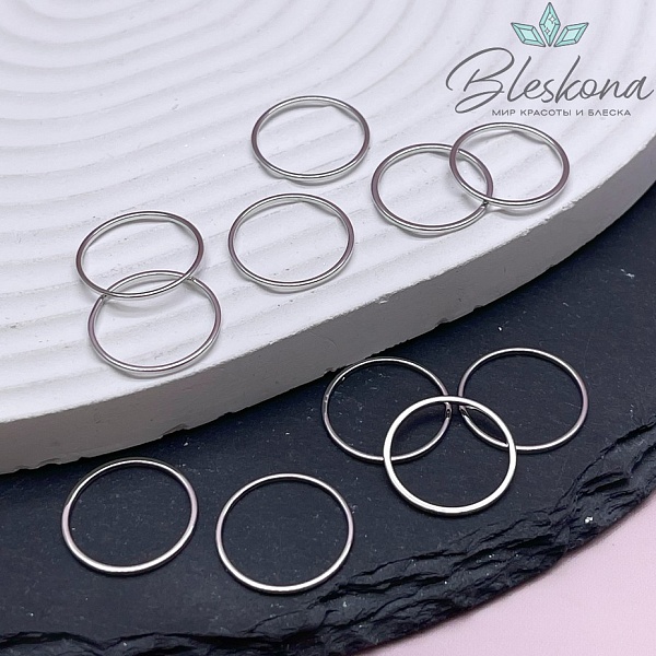 16 мм Цвет серебро, Подвеска Кольцо