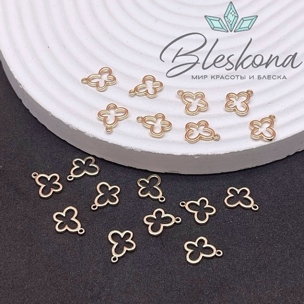 10*8 мм Цвет золото, Подвеска Бабочка контур