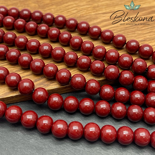 10 мм Гематин имитация, цвет бордо