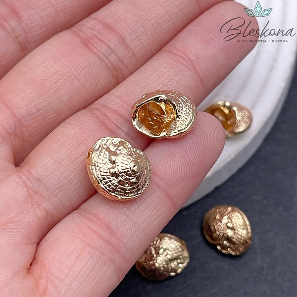 13*11 мм Цвет золото, Подвеска Ракушка улитка 