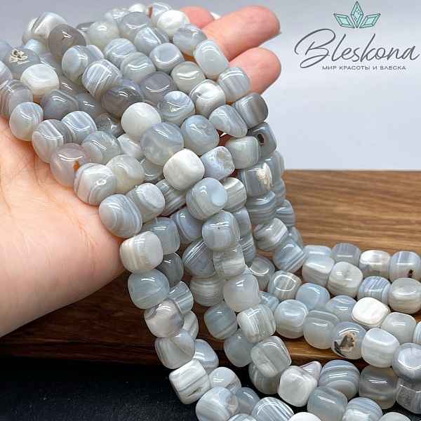 Агат куб фриформ 8-9 мм