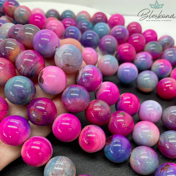 Агат с узором №26 16 мм