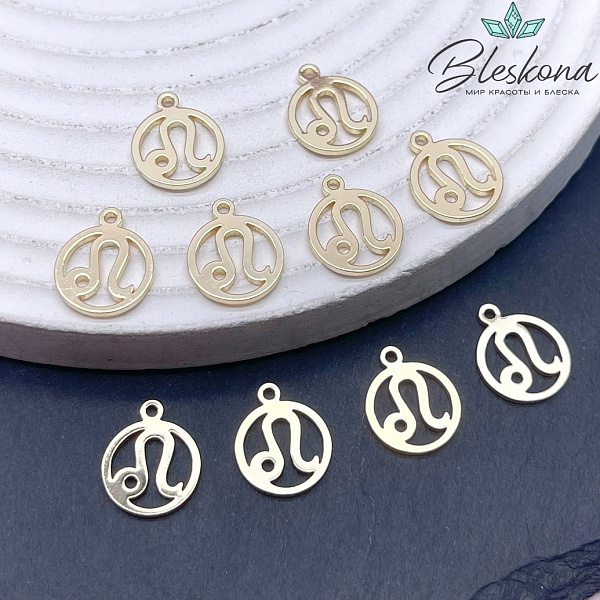 13*11 мм Цвет золото, Подвеска Лев