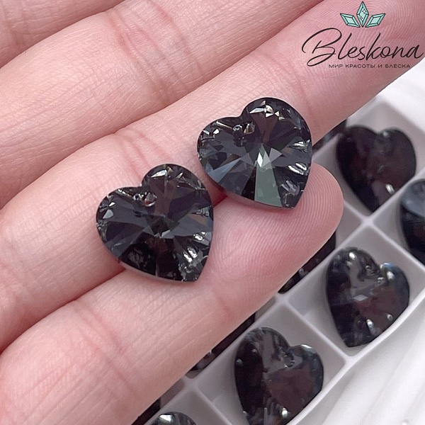 6228 Xilion Heart 14,4*14 мм Crystal Silver Night
