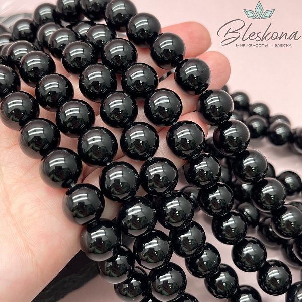 Агат черный 12 мм 