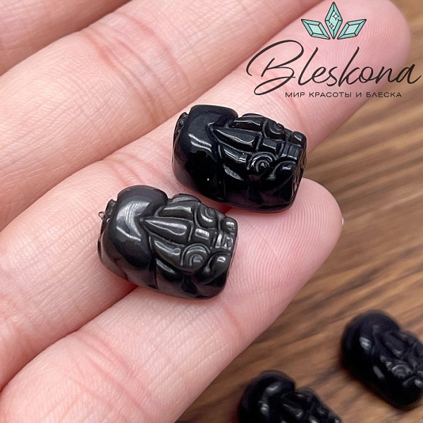 15*10 мм Резная бусина Пи Яо Обсидиан радужный