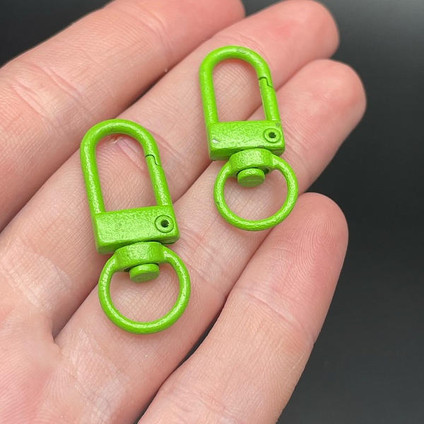 12*33,5мм , Замок крупный зеленая эмаль №1