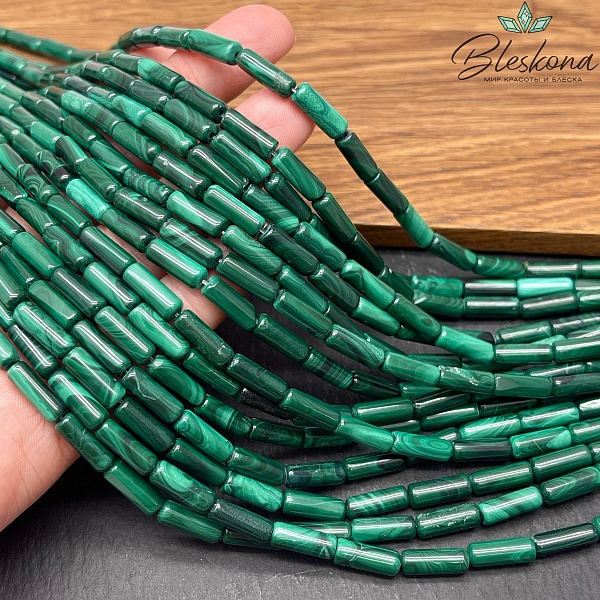 Малахит трубочки 11,5*4мм