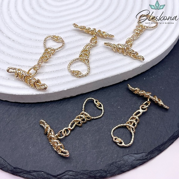 29,8*14 мм Цвет золото, Замок Тогл крученый