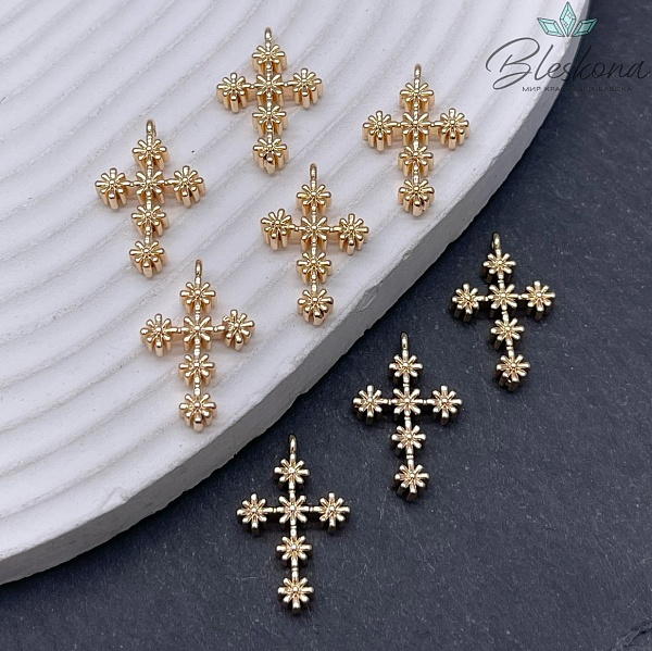 21*13,5 мм Цвет золото, Подвеска крест 