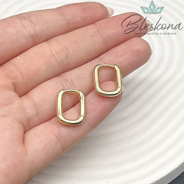 16*12 мм Цвет золото, Швензы Конго Люкс овал