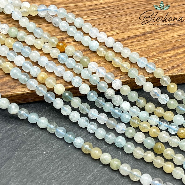 4,5 мм Аквамарин шар микс 