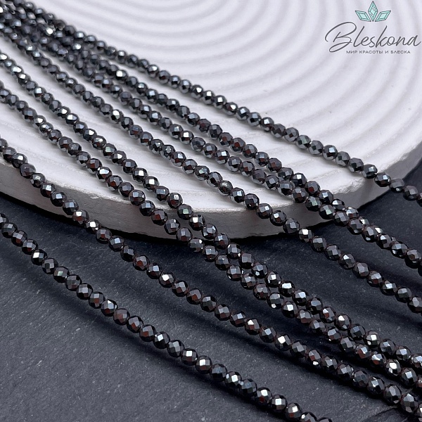 3 мм Гематин имитация, алмазная огранка