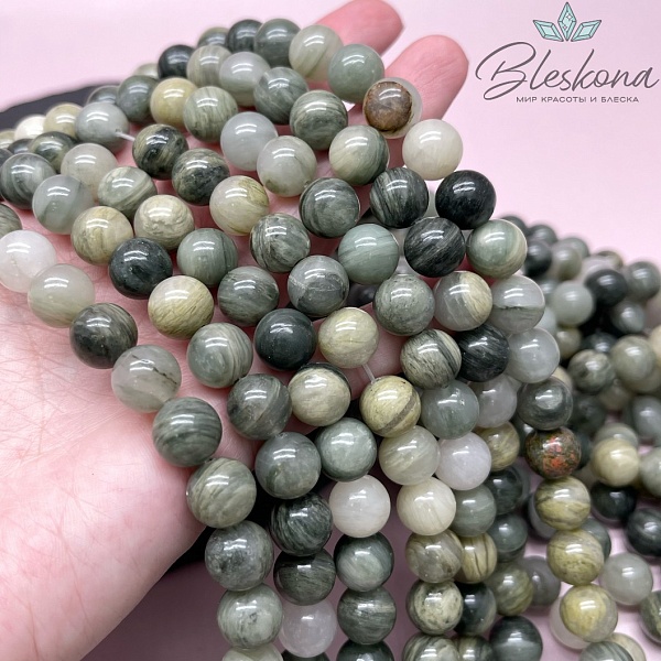 Кварц Рутиловый зеленый 10 мм