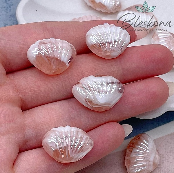 14,5*21 мм Бусина ракушка нежно-розовая