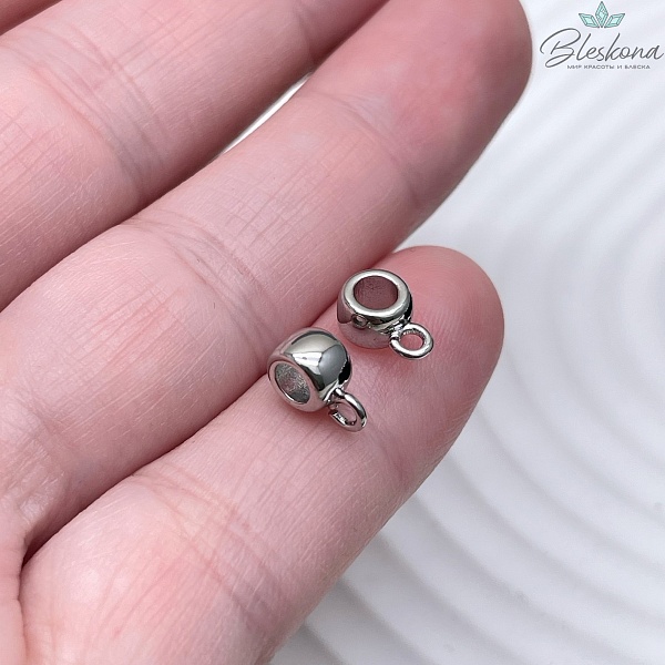 8*3,9 мм Цвет серебро, Бейл разъемное кольцо