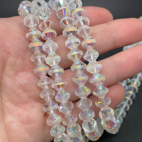 8,6*8 мм Стекло Lux, биконус, цвет AB