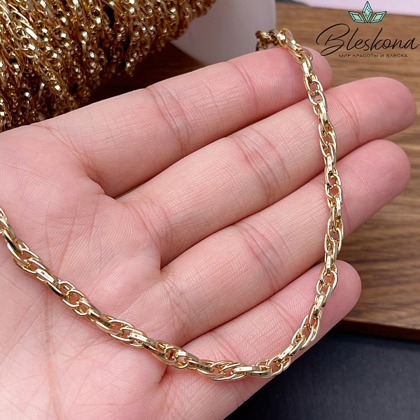 Цепь №119-1 цвет золото 6*3,5 мм