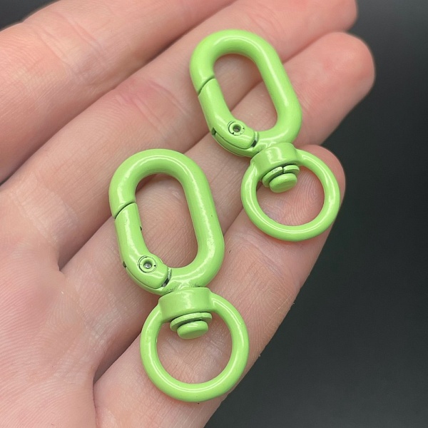 15,7*38мм , Замок крупный салатовая  эмаль 