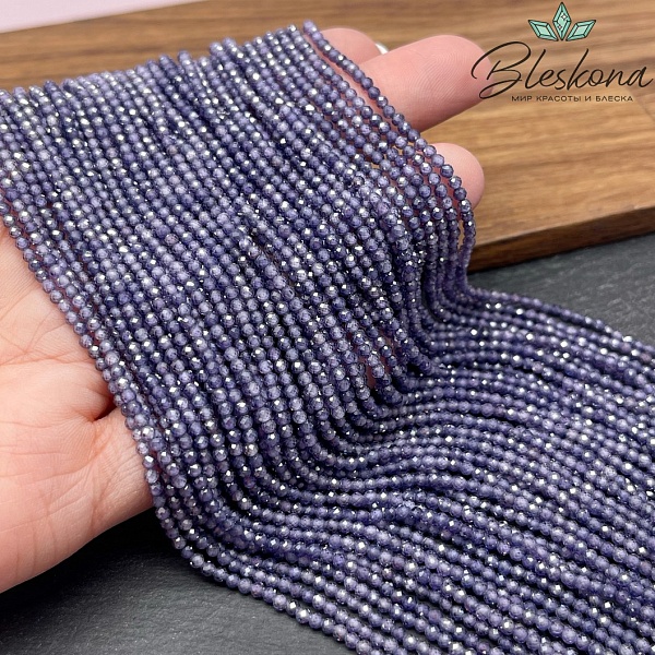 Циркон огранка фиолетовый 2 мм (кубический цирконий, фианит) 