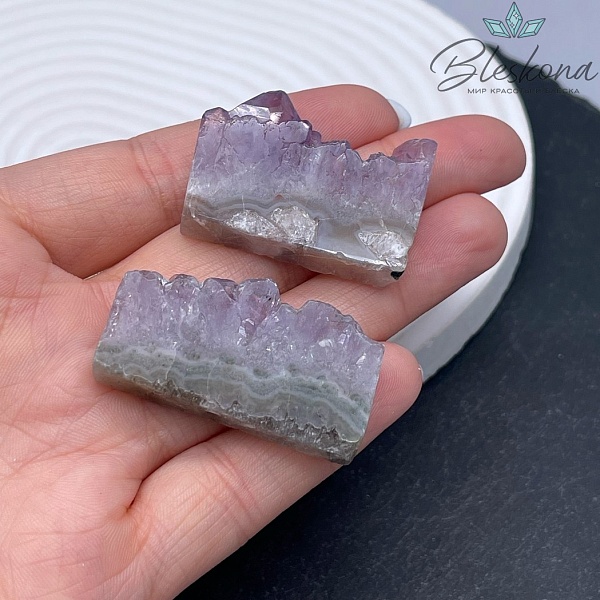 Друза Аметиста с включениями Агата 25*40 мм штучно
