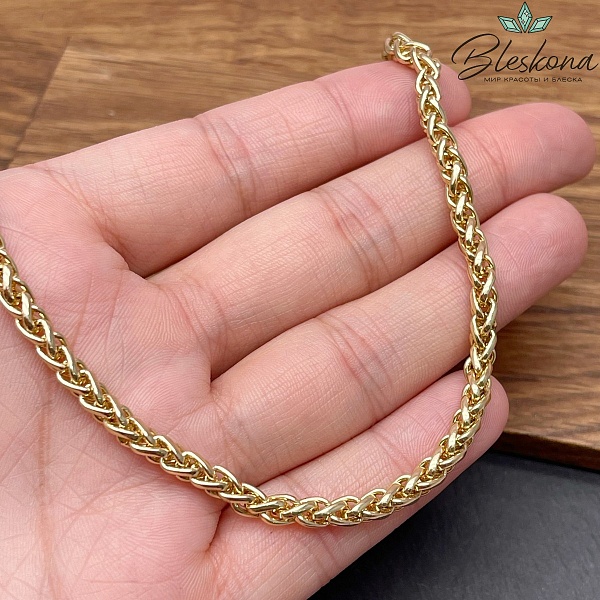 Цепь №125-1 цвет золото 6*4 мм