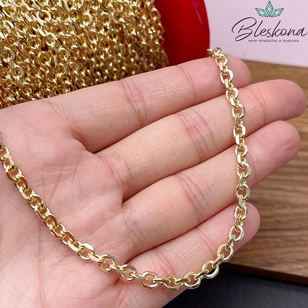 Цепь №151-1 цвет золото 5,5*4,5 мм